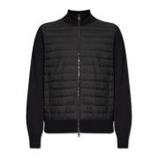 Cardigan met donzen voorkant Moncler , Blue , Heren