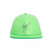 Cohen Signature Logo Leren Baseball Cap Giuseppe Zanotti , Green , Her...