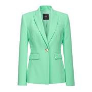 Elastische Blazer met Enkele Knopen Pinko , Green , Dames