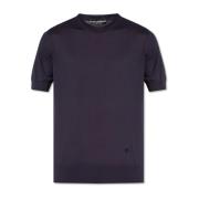 Zijden T-shirt Dolce & Gabbana , Blue , Heren