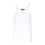 Logo-Plaque Tanktop Dolce & Gabbana , White , Heren