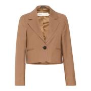 Korte Blazer Jas Bruin Melange InWear , Brown , Dames