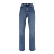 Biologisch katoenen cropped straight cut jeans Loulou Studio , Blue , ...