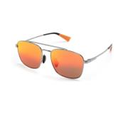 Glanzend Licht Ruthenium Zonnebril Maui Jim , Gray , Unisex