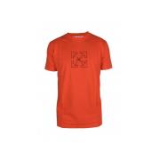 Oranje Korte Mouw T-Shirt Off White , Orange , Heren