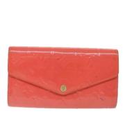 Pre-owned Leather wallets Louis Vuitton Vintage , Pink , Dames