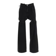 Cut Out Flared Jeans The Attico , Black , Dames