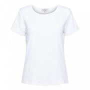 Rib Basic T-shirt met korte mouwen &Co Woman , White , Dames