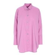 Core Cotton Oversized Shirt Lila Bitte Kai Rand , Pink , Dames