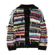 Multicolor Gehaakte Oversized Vest Cavia , Multicolor , Dames