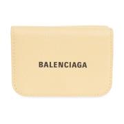 Leren portemonnee Balenciaga , Yellow , Dames