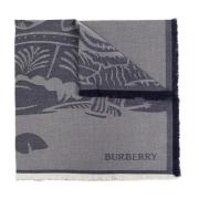 Sjaal met logopatroon Burberry , Blue , Unisex