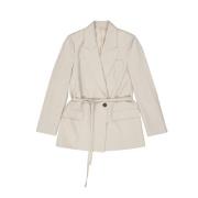 Wollen jas met knoopsluiting Brunello Cucinelli , Beige , Dames