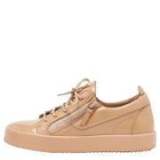Pre-owned Leather sneakers Giuseppe Zanotti Pre-owned , Beige , Dames