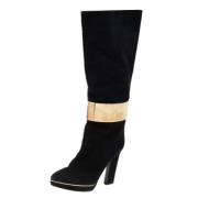 Pre-owned Suede boots Sergio Rossi Pre-owned , Black , Dames