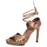 Pre-owned Leather sandals Gucci Vintage , Brown , Dames