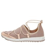 Pre-owned Leather sneakers Jimmy Choo Pre-owned , Beige , Dames