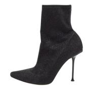 Pre-owned Fabric boots Sergio Rossi Pre-owned , Black , Dames