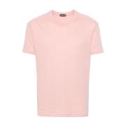 Stijlvolle Katoenen T-shirt Tom Ford , Pink , Heren