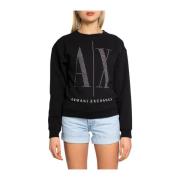 Stijlvolle vrouwelijke sweatshirt zonder capuchon Armani Exchange , Bl...