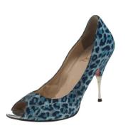 Pre-owned Fabric heels Christian Louboutin Pre-owned , Blue , Dames