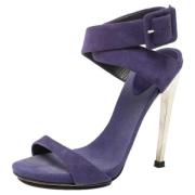 Pre-owned Suede sandals Giuseppe Zanotti Pre-owned , Blue , Dames