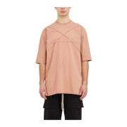 Katoenen Jumbo T-Shirt Rick Owens , Pink , Heren