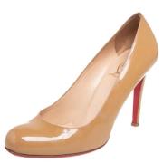 Pre-owned Leather heels Christian Louboutin Pre-owned , Beige , Dames