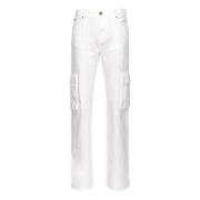 Cargo Broek met Trendy Scheuren en Herstel Pinko , White , Dames