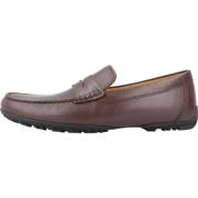 Stijlvolle Comfortabele Loafers voor Mannen Geox , Brown , Heren