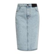 Malmo Maxi denim rok The Mannei , Blue , Dames