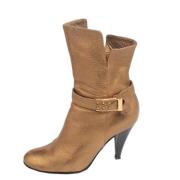 Pre-owned Leather boots Casadei Pre-owned , Yellow , Dames