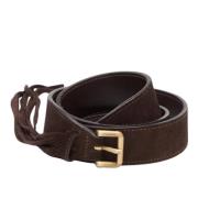 Pre-owned Suede belts Burberry Vintage , Brown , Dames