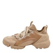 Pre-owned Leather sneakers Dior Vintage , Beige , Dames