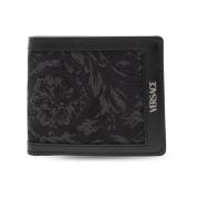 Bifold portemonnee met logo Versace , Black , Heren