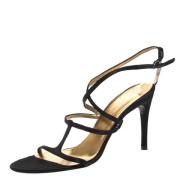 Pre-owned Satin sandals Dolce & Gabbana Pre-owned , Black , Dames