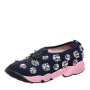 Pre-owned Mesh sneakers Dior Vintage , Blue , Dames