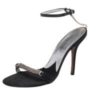 Pre-owned Satin sandals Dolce & Gabbana Pre-owned , Black , Dames