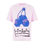Klassiek T-Shirt Jil Sander , Pink , Dames
