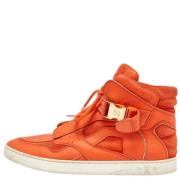 Pre-owned Leather sneakers Louis Vuitton Vintage , Orange , Dames