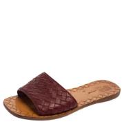 Pre-owned Leather sandals Bottega Veneta Vintage , Red , Dames
