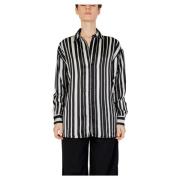 Losse lange mouw shirt Only , Black , Dames