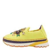 Pre-owned Fabric sneakers Dolce & Gabbana Pre-owned , Yellow , Dames