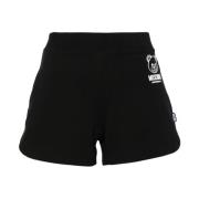 Zwarte Teddy Bear Logo Shorts Moschino , Black , Dames