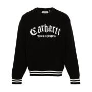 Nylon Logo Sweater Carhartt Wip , Black , Heren