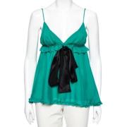 Pre-owned Silk tops Dolce & Gabbana Pre-owned , Green , Dames