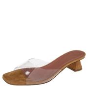 Pre-owned Suede sandals Amina Muaddi Pre-owned , Brown , Dames