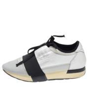 Pre-owned Leather sneakers Balenciaga Vintage , Gray , Dames