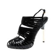 Pre-owned Leather sandals Louis Vuitton Vintage , Black , Dames