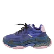 Pre-owned Leather sneakers Balenciaga Vintage , Purple , Dames